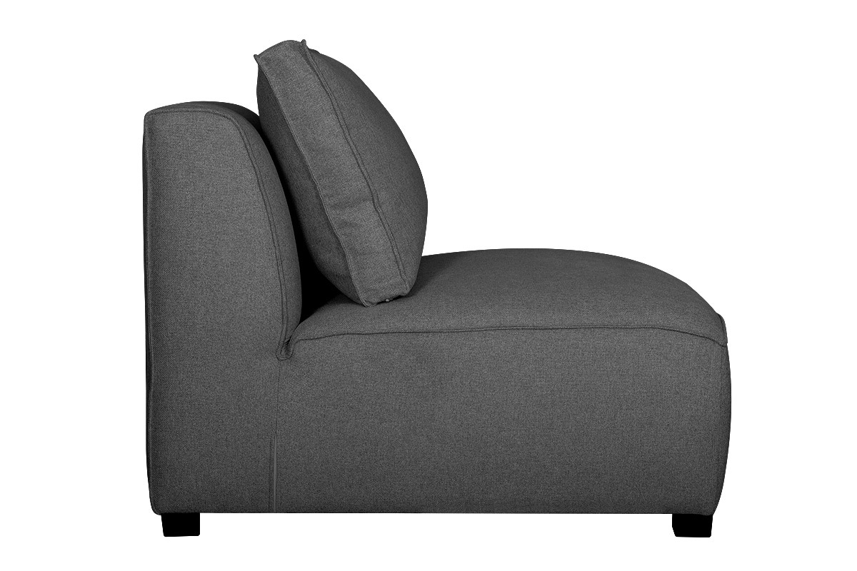 Design-Sessel aus anthrazitgrauem Stoff PLURIEL