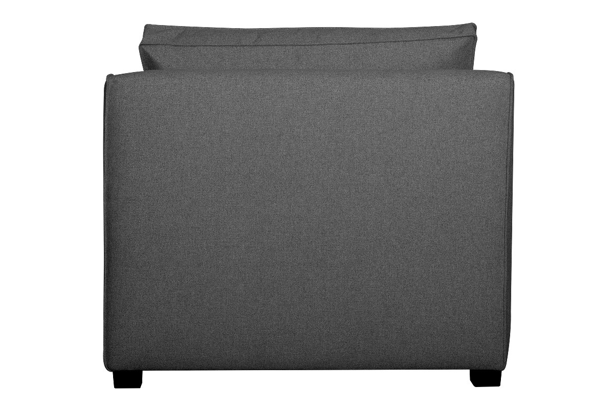 Design-Sessel aus anthrazitgrauem Stoff PLURIEL