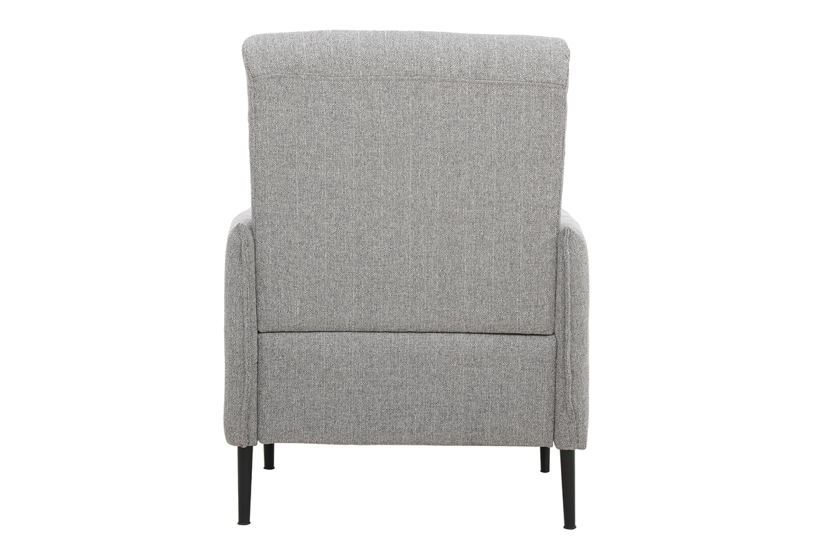 Design-Sessel aus hellgrauem Stoff HIBA