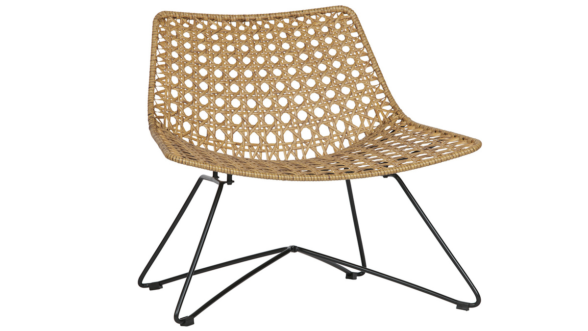 Design-Sessel aus synthetischem Flechtrohr innen/auen SUNSET