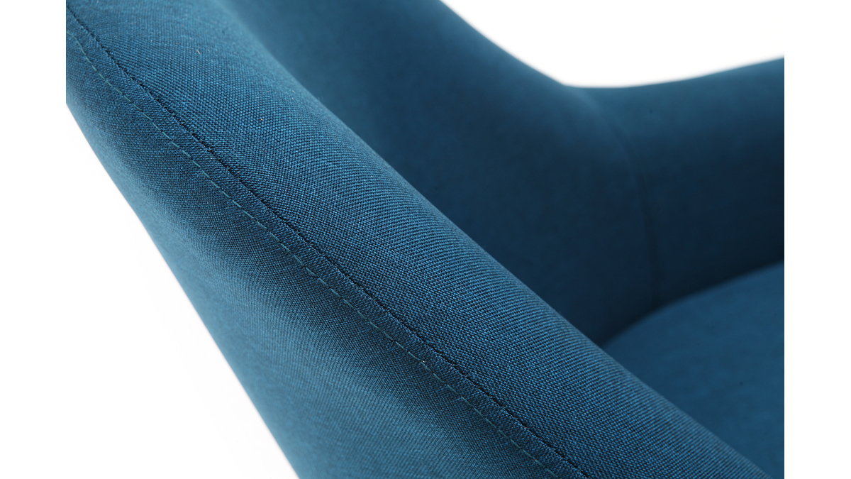 Design-Sessel Blau dunkle Holzbeine MONA