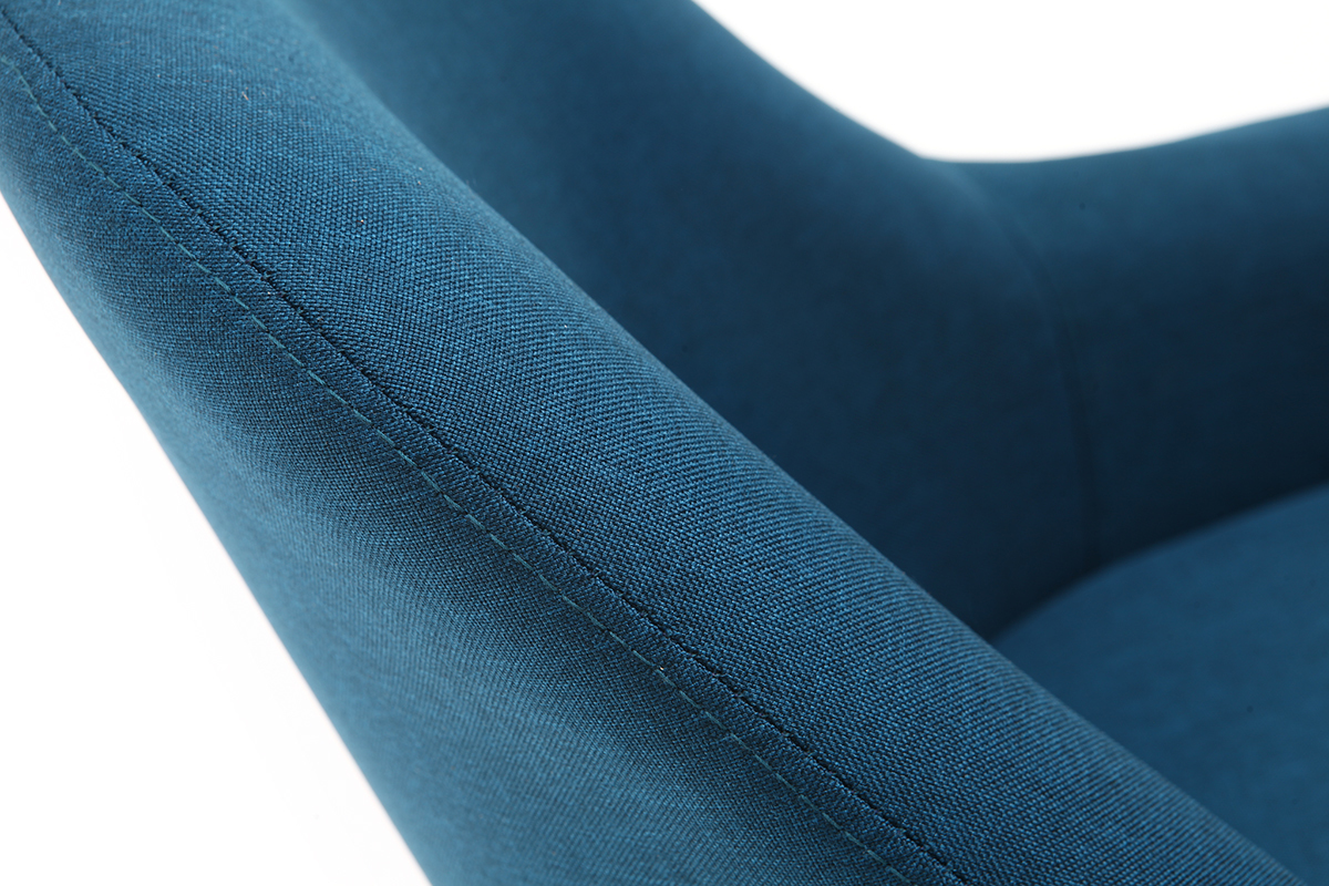 Design-Sessel Blau dunkle Holzbeine MONA