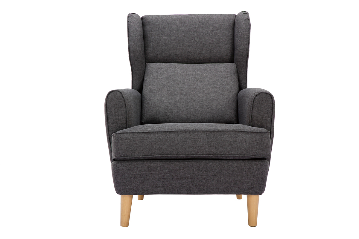 Design-Sessel dunkelgrauer Stoff VIVO