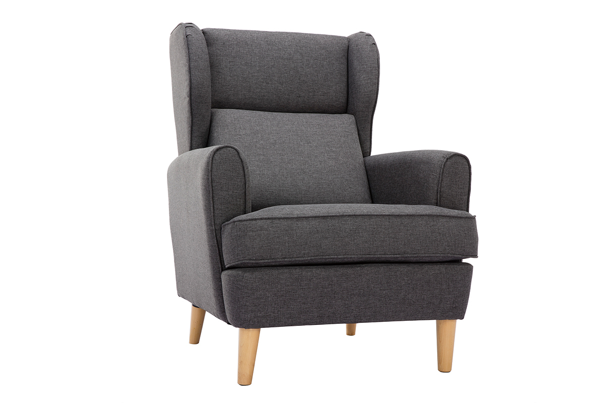 Design-Sessel dunkelgrauer Stoff VIVO