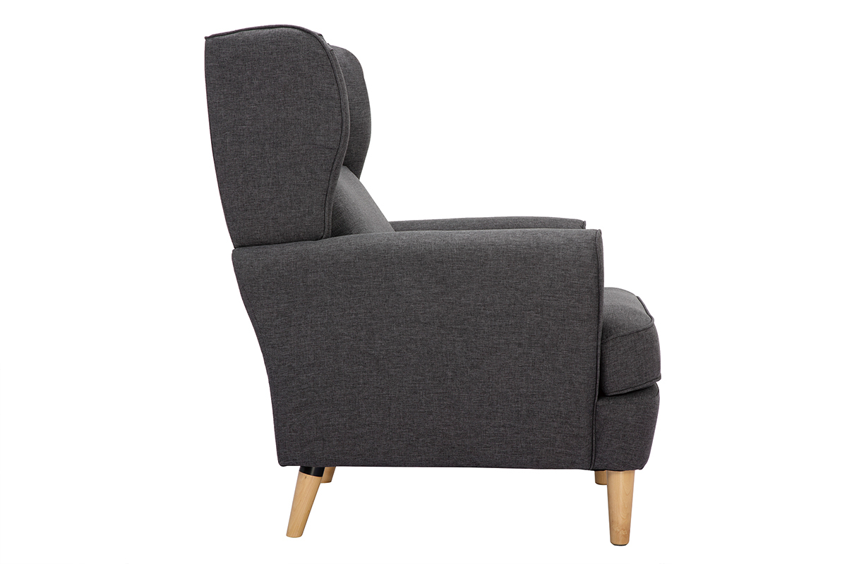 Design-Sessel dunkelgrauer Stoff VIVO