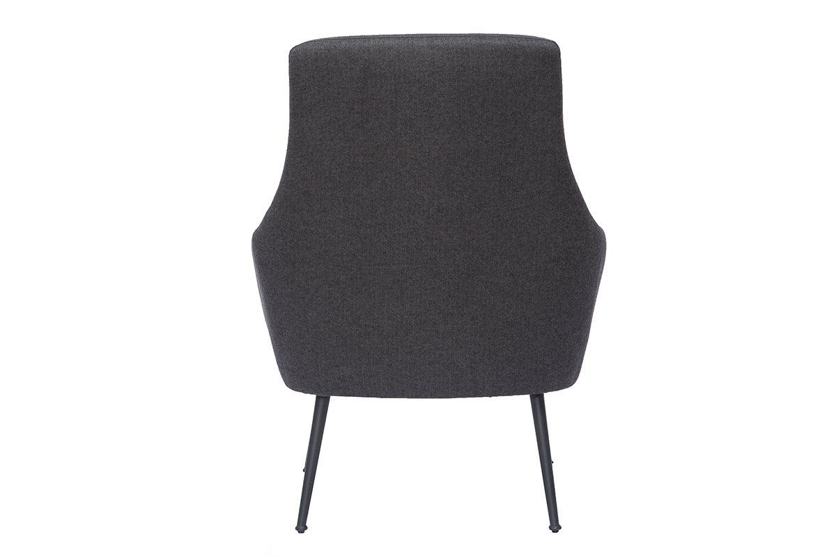 Design-Sessel dunkelgrauer und schwarzes Metall MONTANA