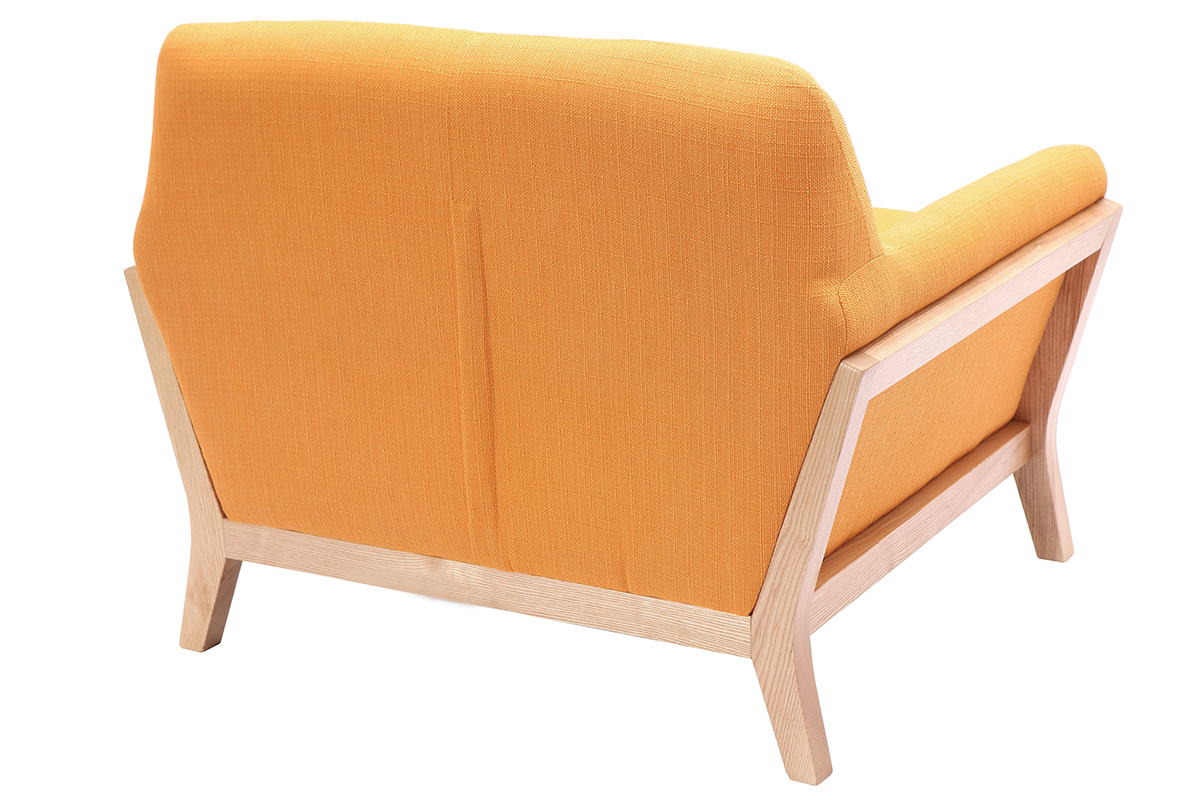Design-Sessel Gelb Holzbeine YOKO