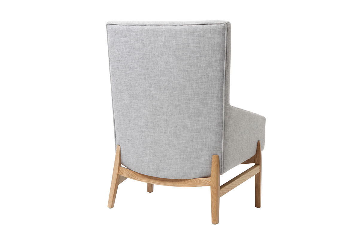 Design-Sessel Grau Holzbeine KYOTO