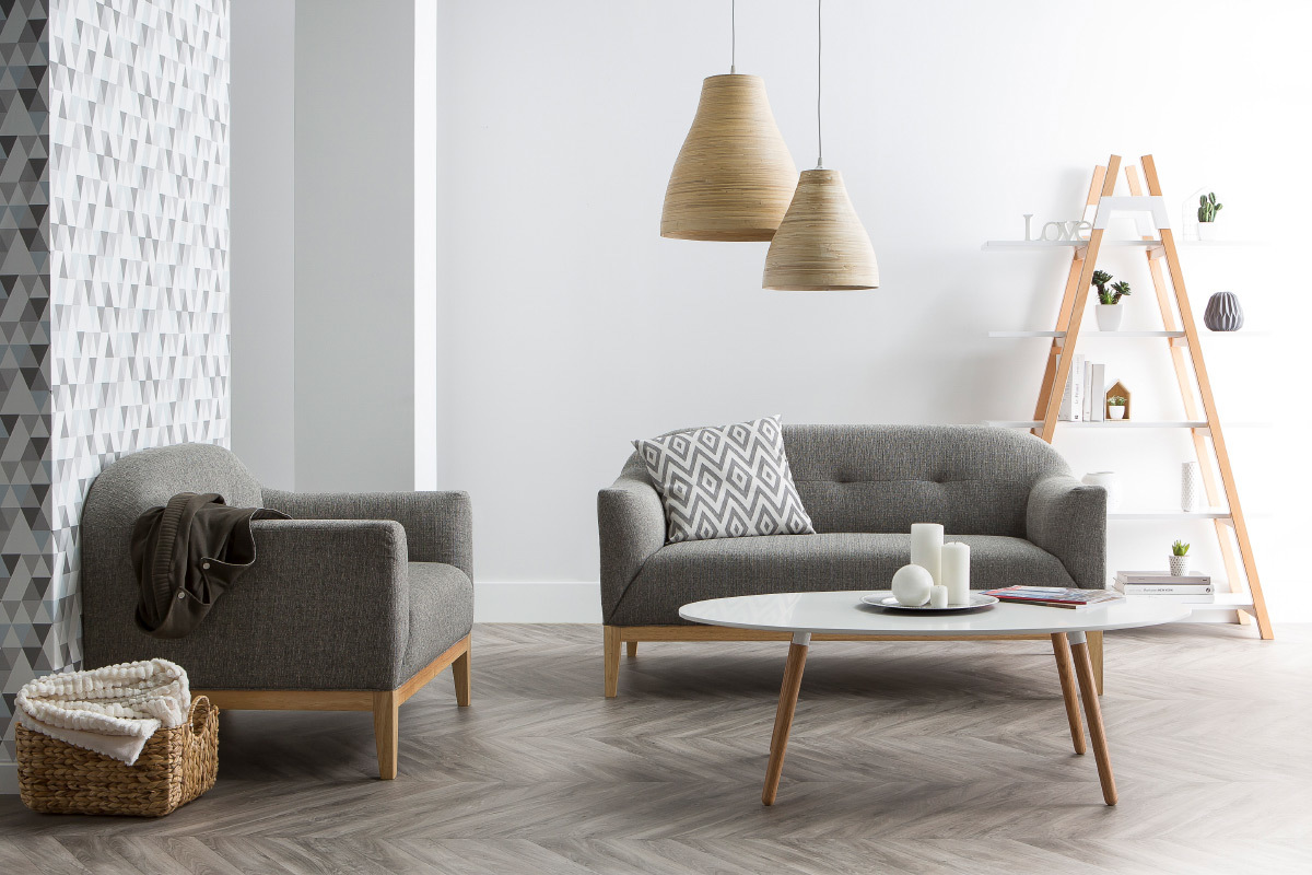 Design-Sessel Grau MARY