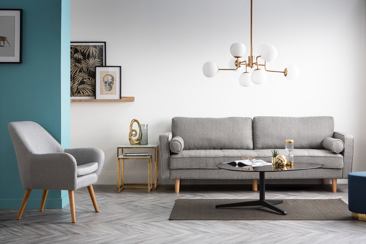 Design-Sessel helles Grau MIRA