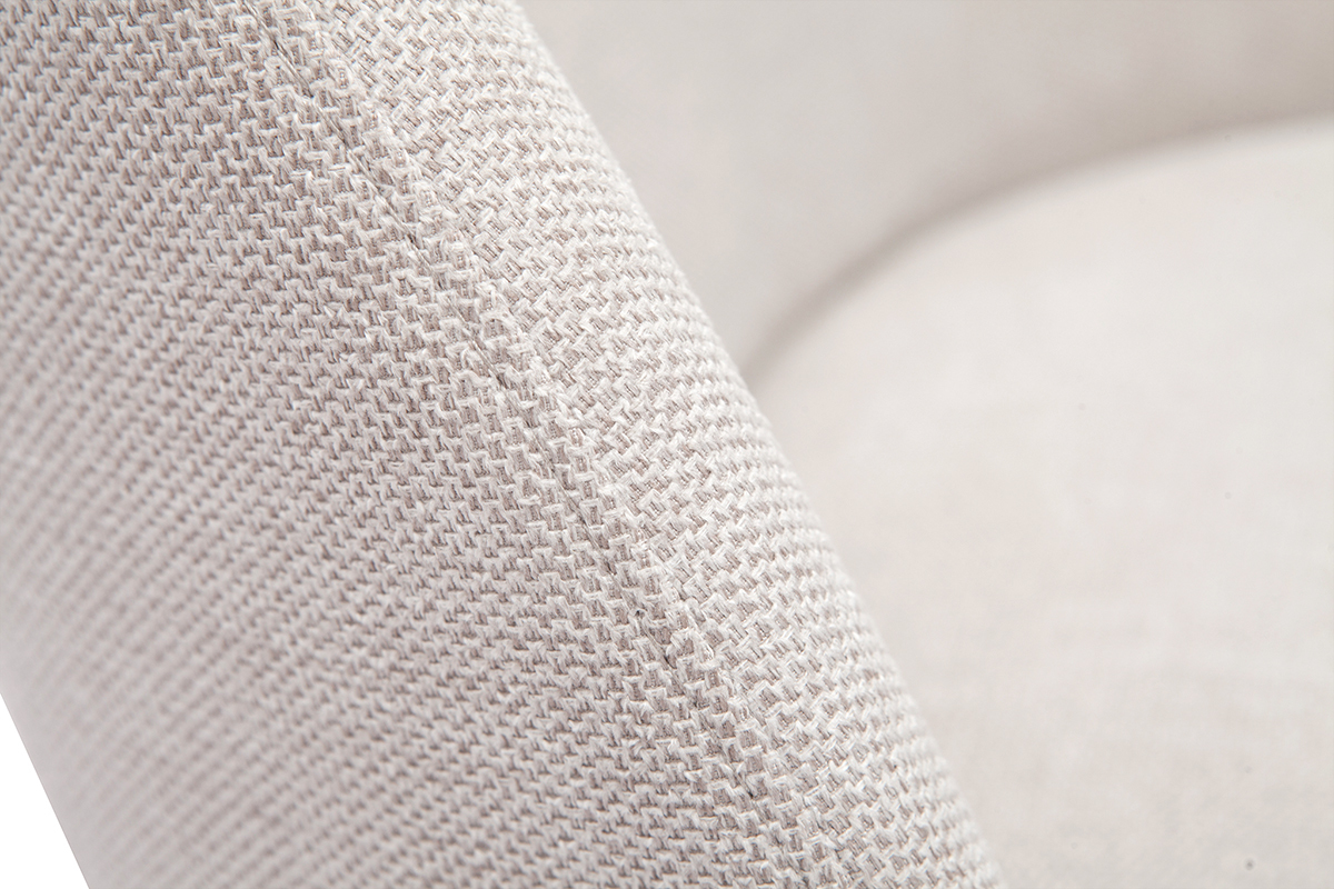 Design-Sessel im beigen Samtdesign mit schwarzem Metallfu BREGO