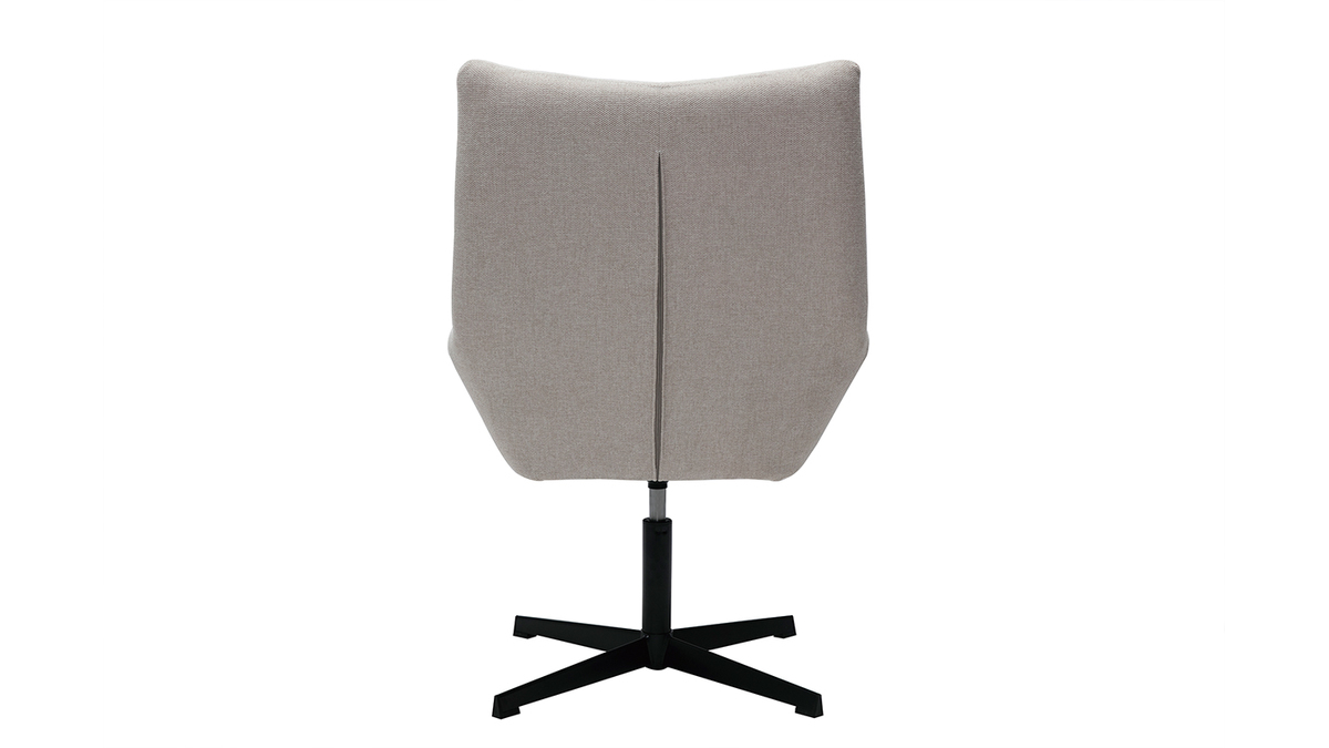 Design Sessel im beigen strukturiertem Samtdesign drehbar KING