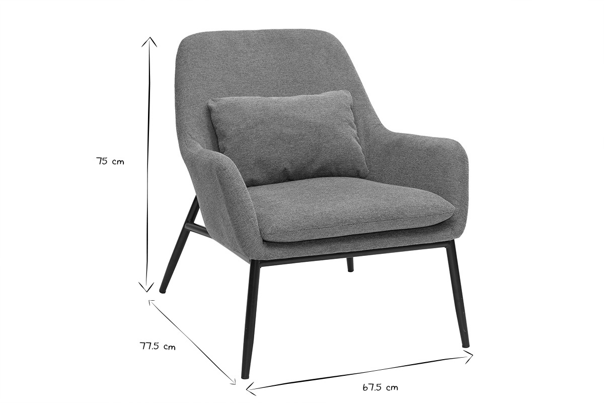 Design-Sessel im terracottafarbenem Samtdesign mit schwarzem Metall MAXINE