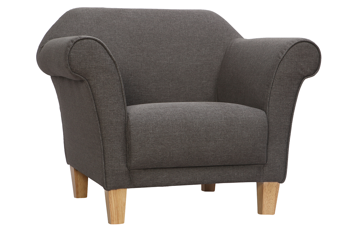 Design-Sessel Klassisch Hellgrau MELI