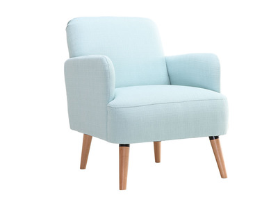 Design-Sessel Minzgrün und Holzbeine ISKO