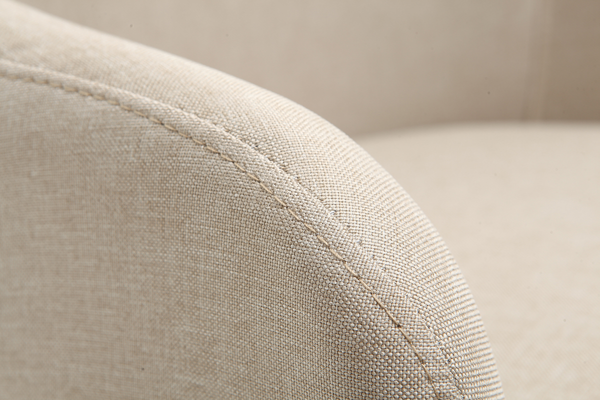 Design-Sessel naturfarben helle Holzbeine MONA