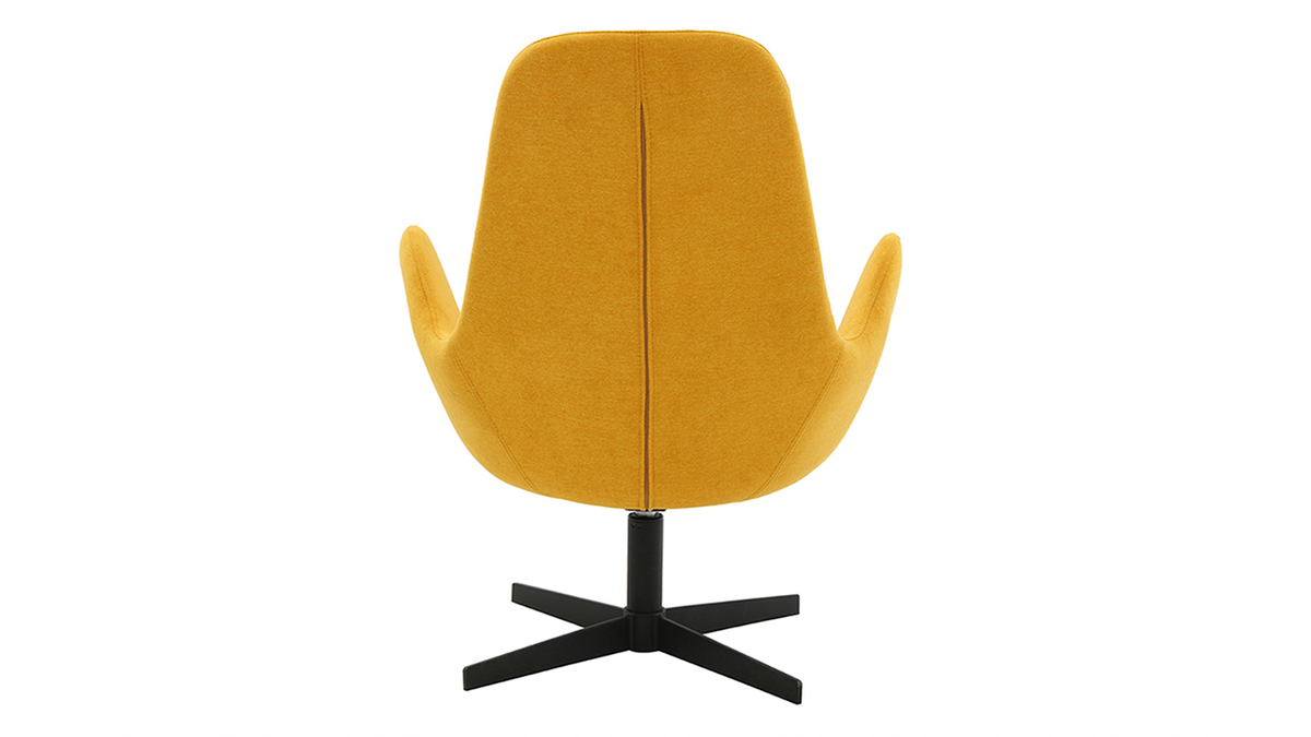 Design-Sessel Samteffekt Gelb ANDY