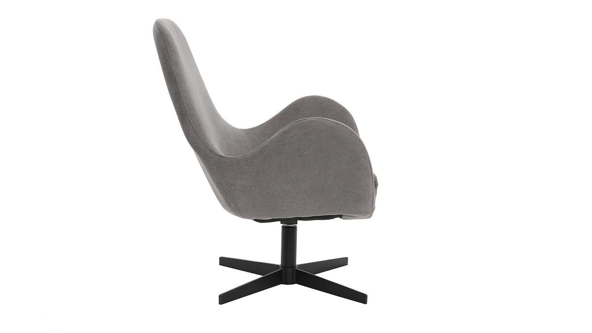 Design-Sessel Samteffekt Grau ANDY