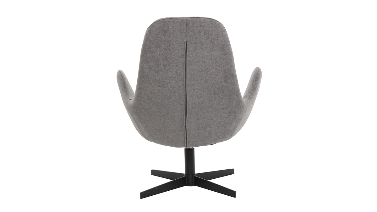 Design-Sessel Samteffekt Grau ANDY