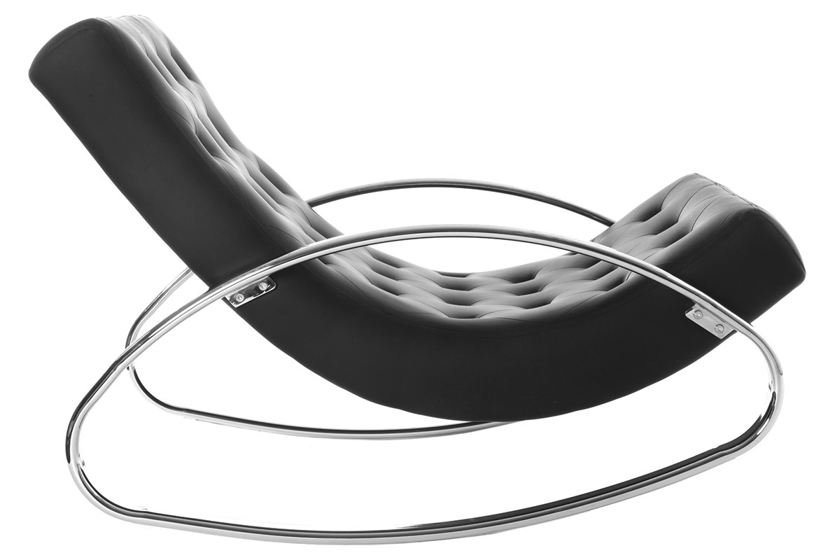 Design-Sessel Schaukelstuhl CHESTY Schwarz