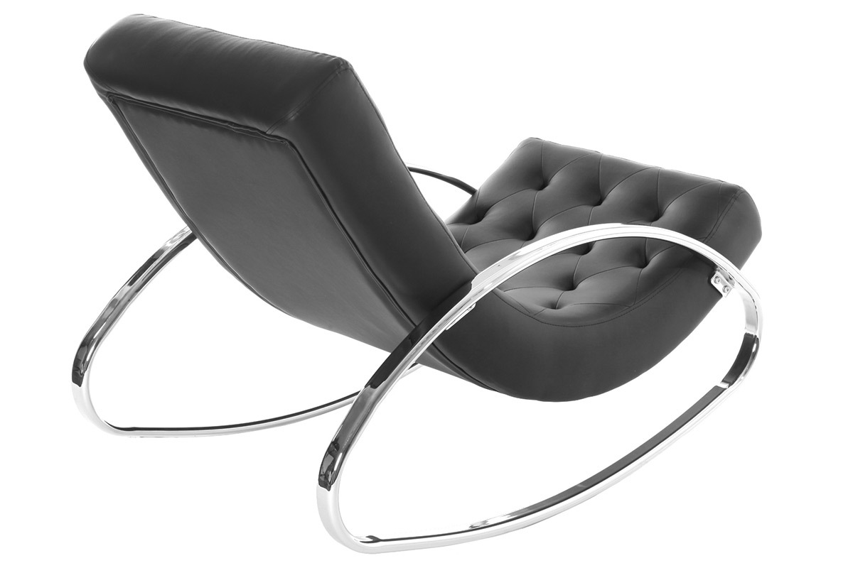 Design-Sessel Schaukelstuhl CHESTY Schwarz