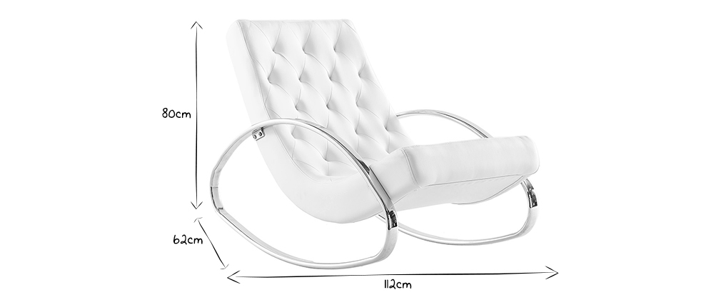 Design-Sessel Schaukelstuhl CHESTY Weiß
