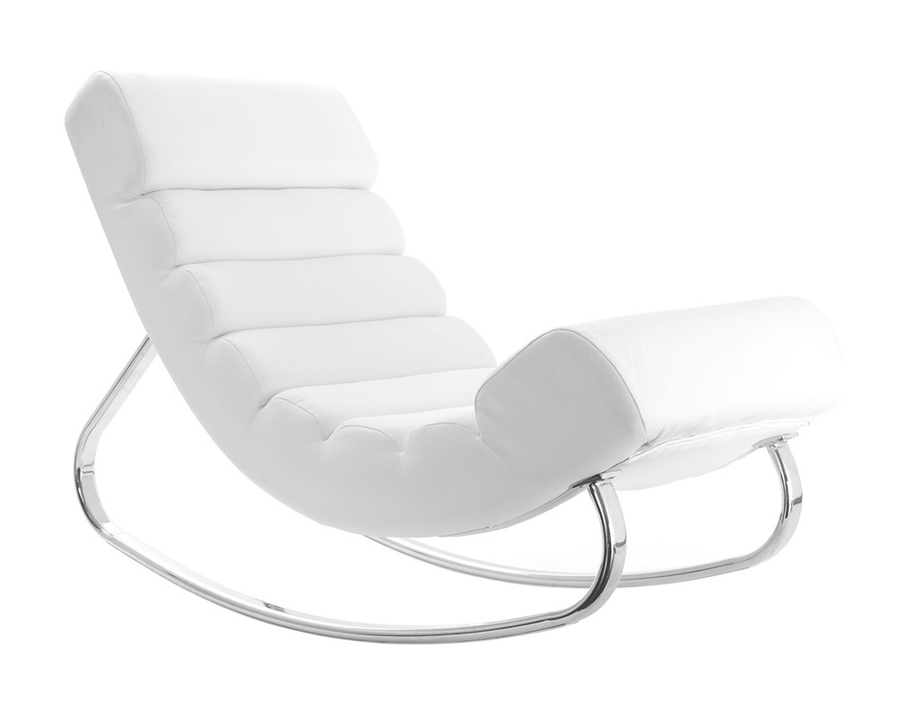 Design-Sessel Schaukelstuhl TAYLOR Weiß - Design-Sessel Schaukelstuhl TAYLOR Weiß