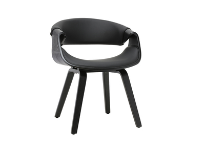 Design-Sessel schwarz und schwarzes Holz ARAMIS