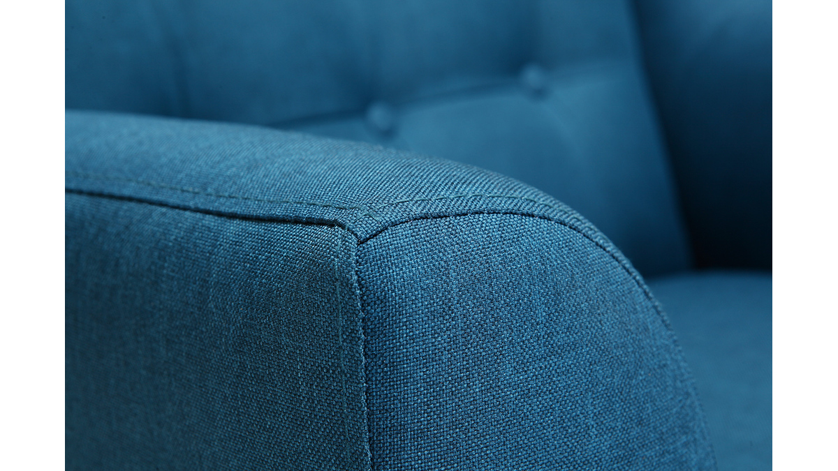 Design-Sessel skandinavisch Blaugrün und helles Holz BRIGHTON