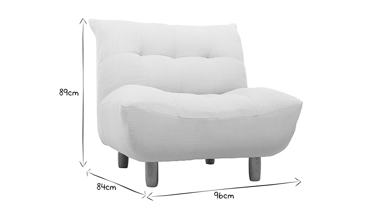 Design-Sessel skandinavisch Grn und Eiche YUMI