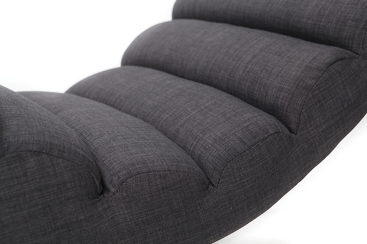 Design-Sessel Stoff Grau ,,Rocking Chair