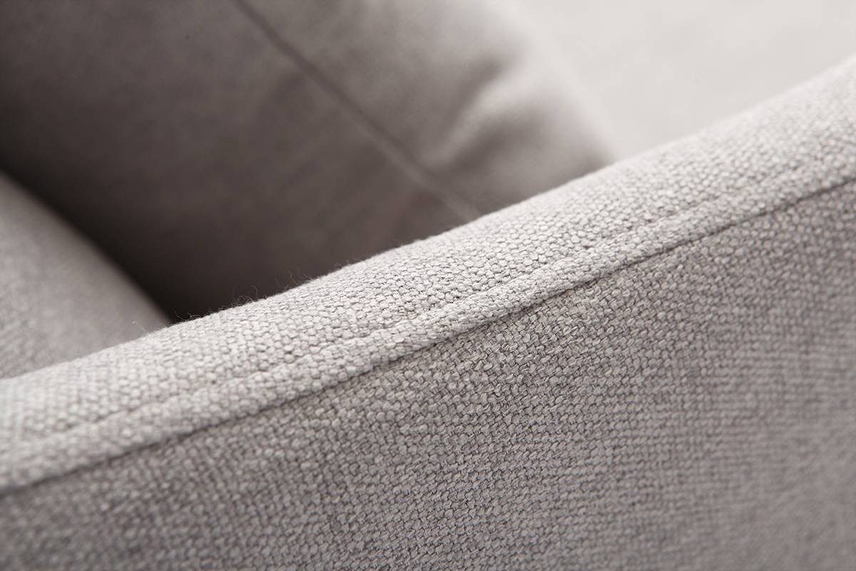 Design-Sessel Stoff Grau und Esche NORI