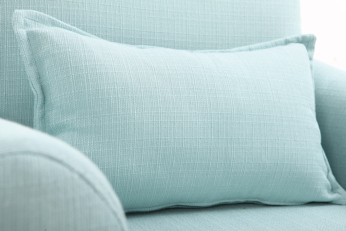 Design-Sessel Stoff Meeresgrn und Eiche KATE