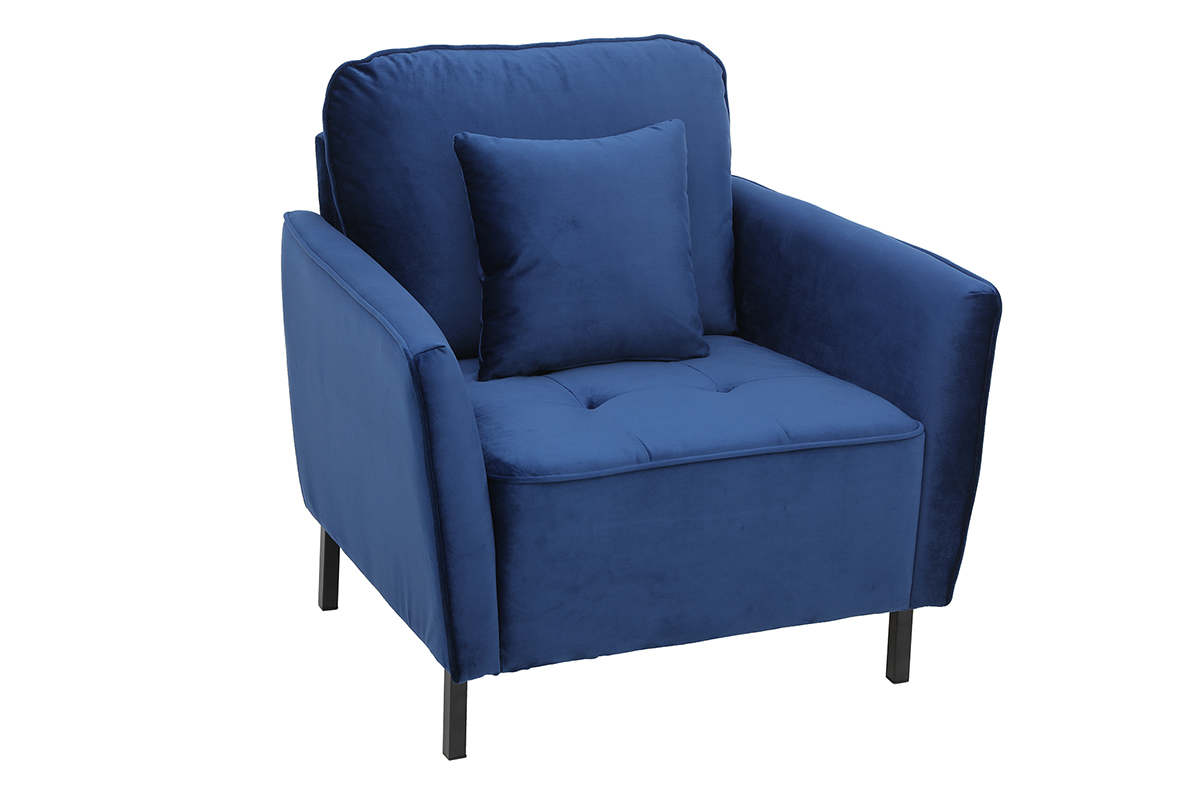 Design-Sessel Velours Blau BEKA