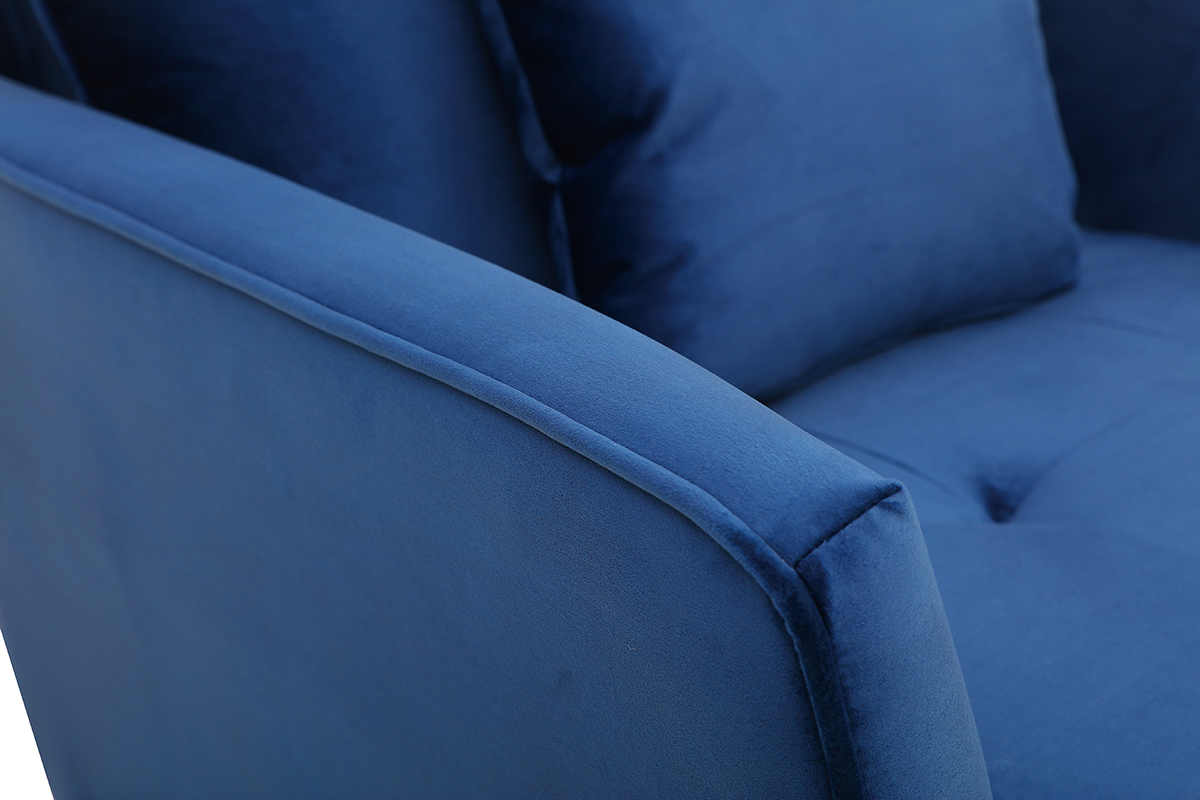 Design-Sessel Velours Blau BEKA