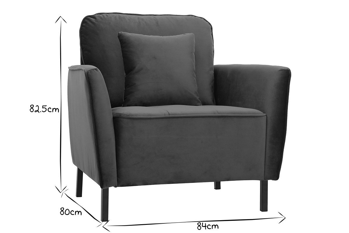 Design-Sessel Velours Blau BEKA