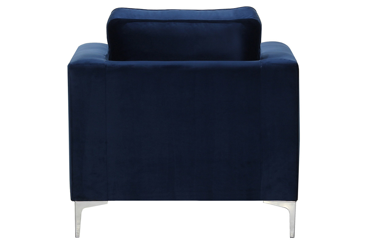 Design-Sessel Velours Dunkelblau HARRY
