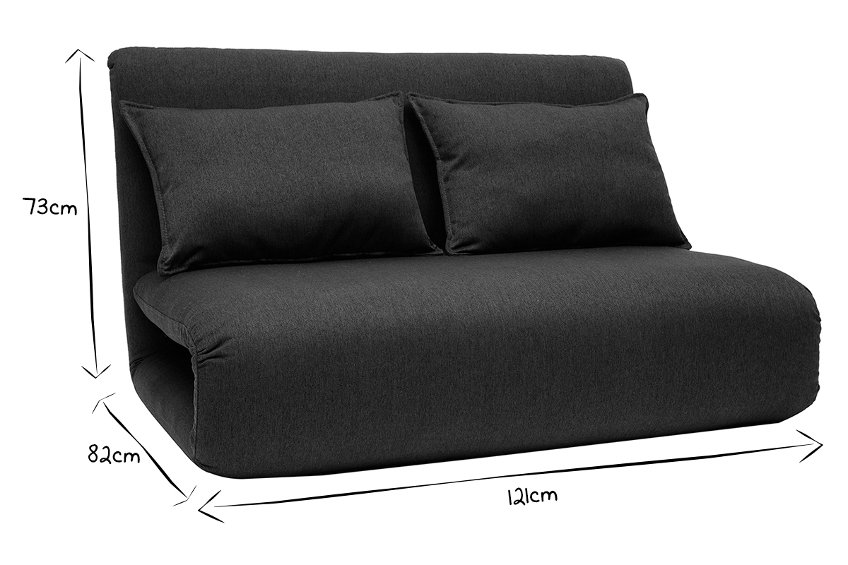 Design-Sessel Verstellbar 2 Pltze Grau Anthrazit SLEEPER
