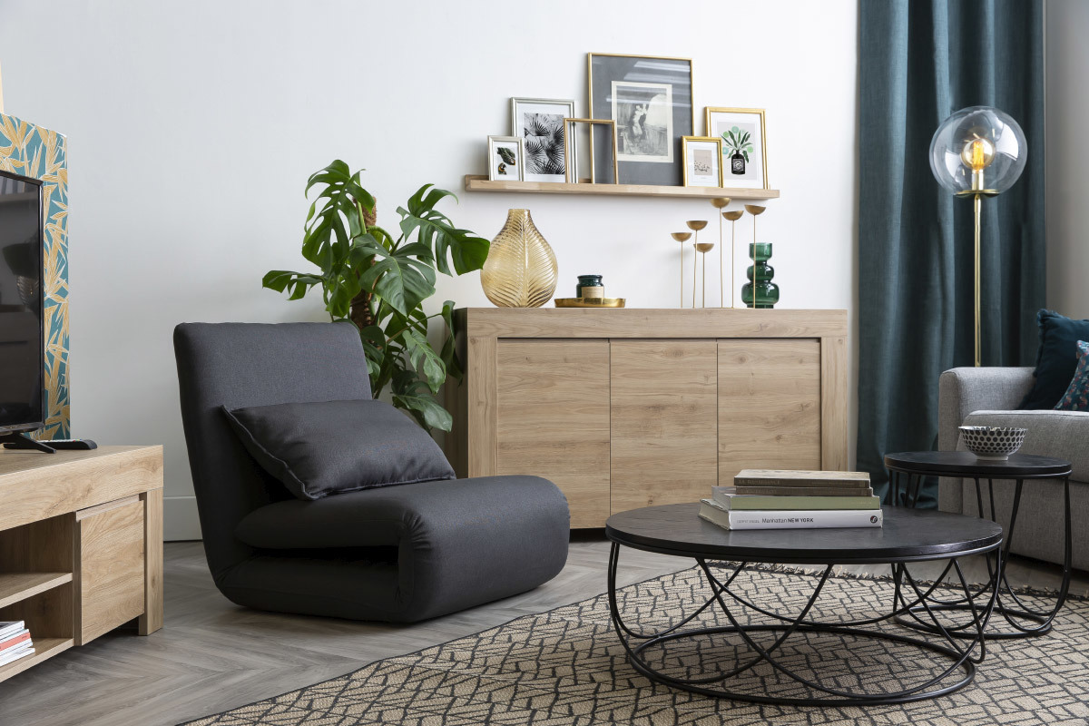 Design-Sessel verstellbar Grau Anthrazit SLEEPER