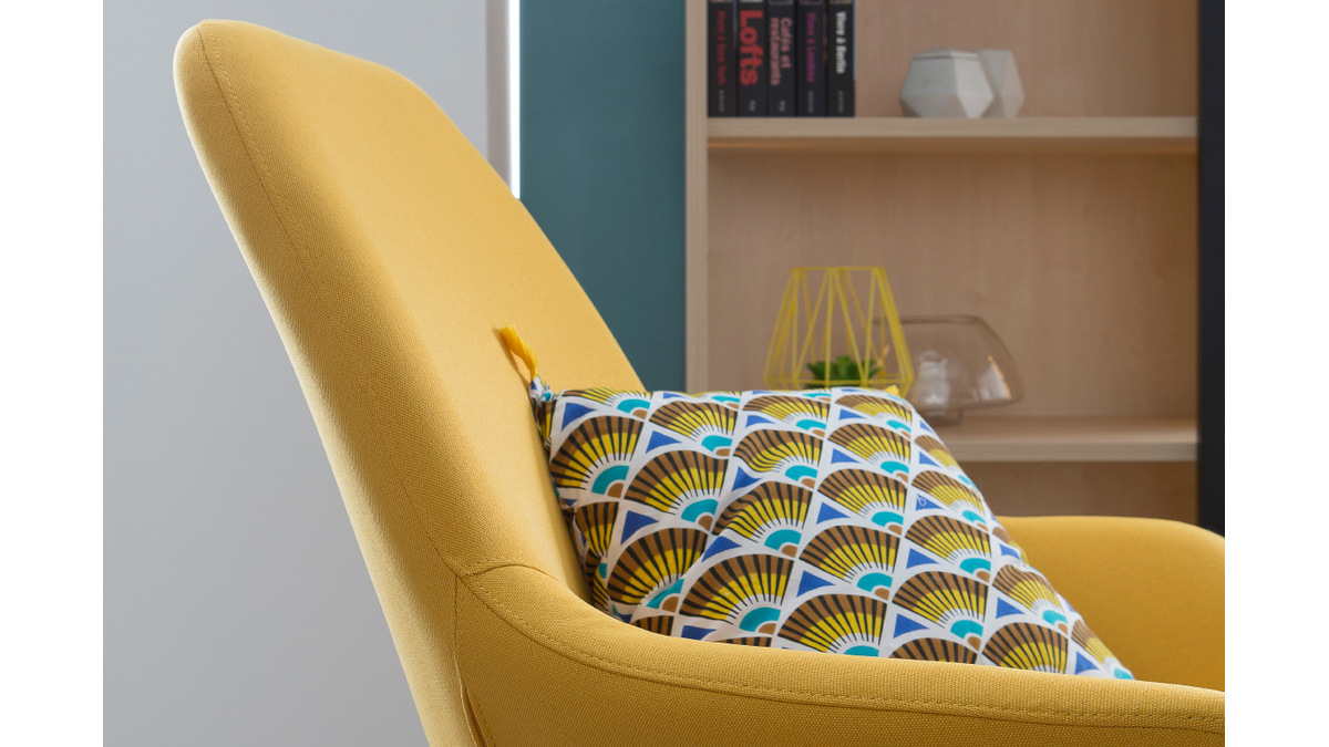 Design-Sessel zeitgenssisch Gelb OSWALD