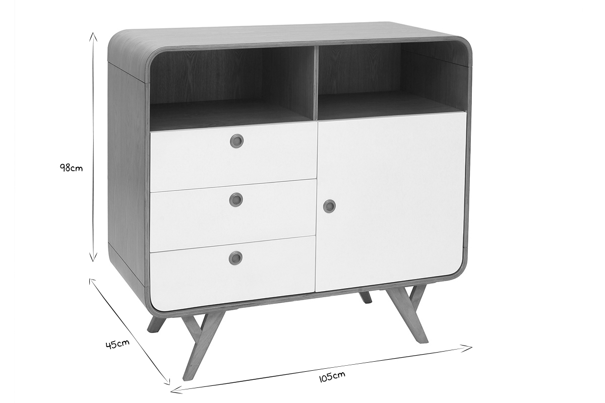 Design-Sideboard 100 cm Esche KYOTO