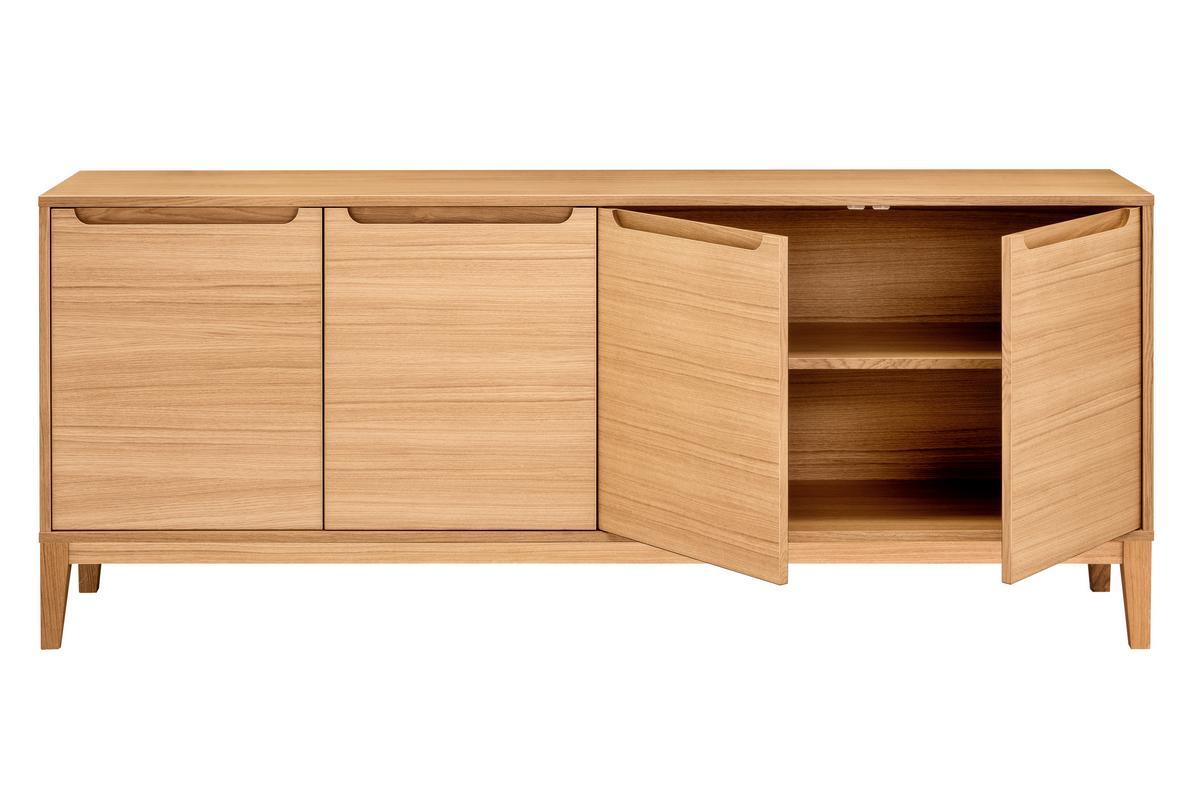 Design Sideboard 4-trig helle Eiche B190 cm ELITA