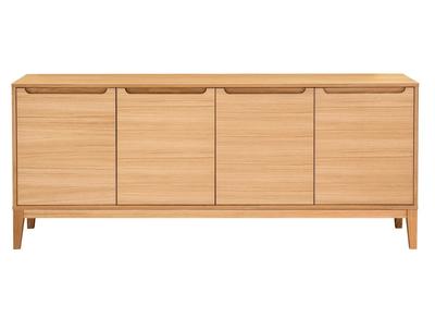 Design Sideboard 4-türig helle Eiche B190 cm ELITA
