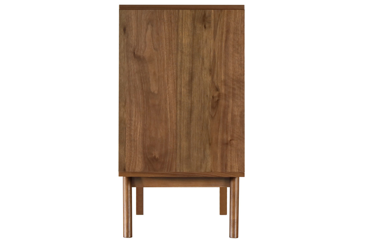 Design-Sideboard Anthrazitgrau und Nussbaum NEELA