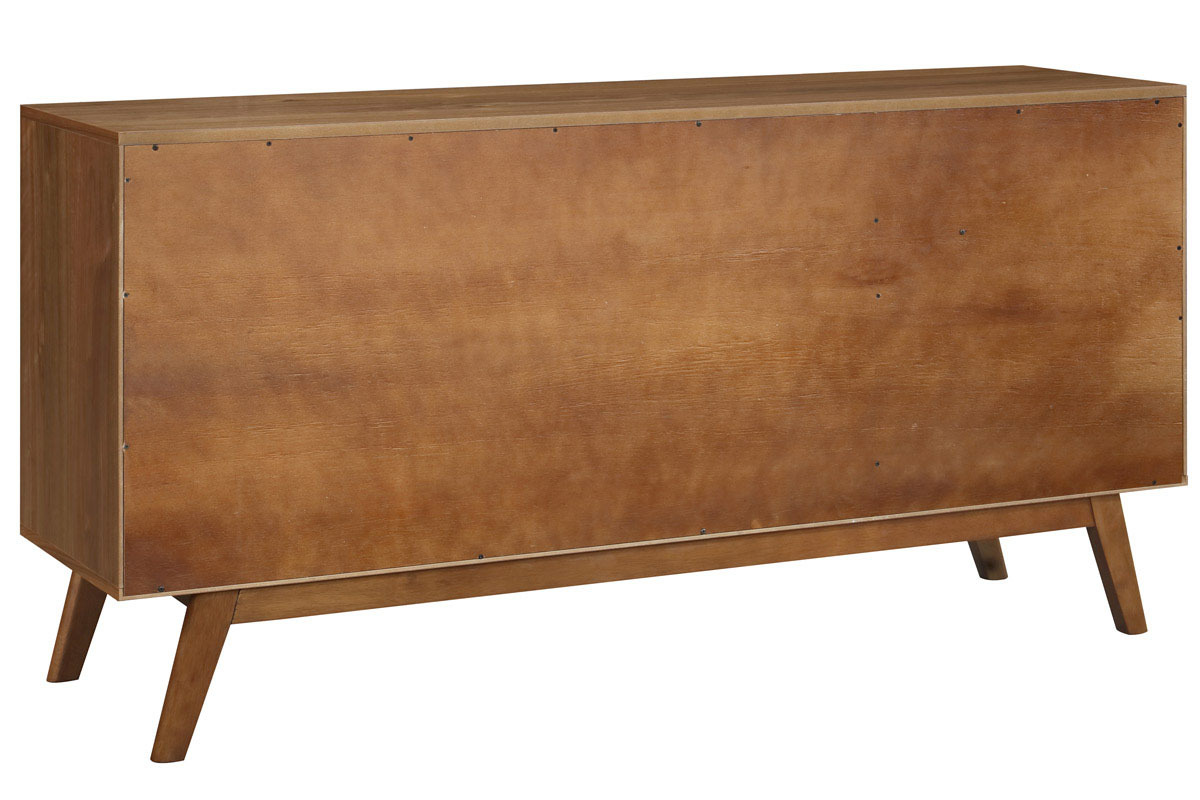 Design-Sideboard Anthrazitgrau und Nussbaum NEELA