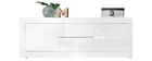 Design-Sideboard brillantweiß mit Schubfächern L210 cm LATTE