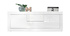 Design-Sideboard brillantweiß mit Schubfächern L210 cm LATTE