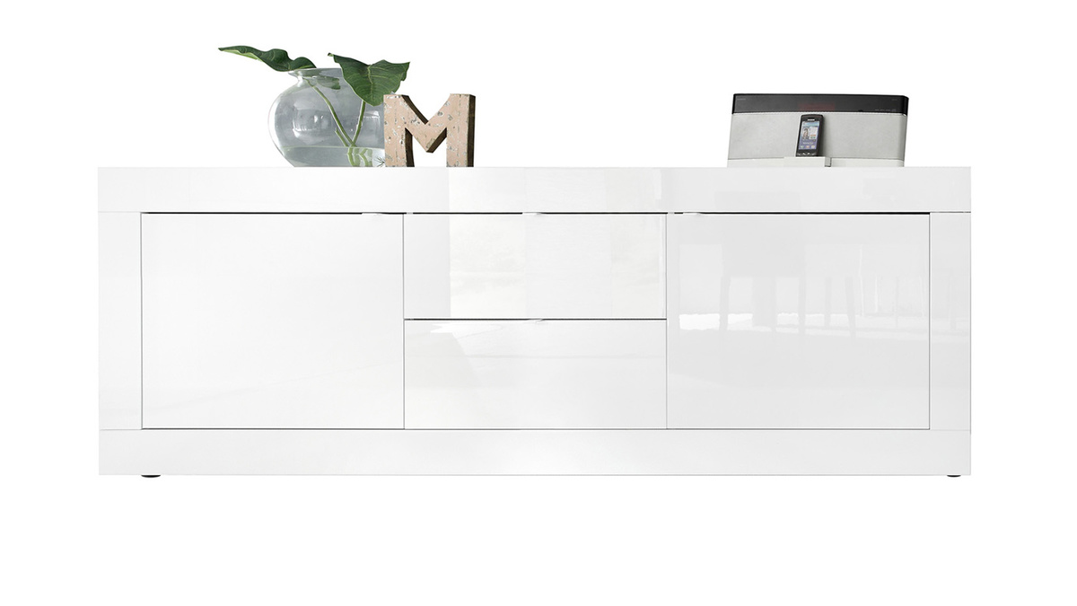 Design-Sideboard brillantwei mit Schubfchern L210 cm LATTE