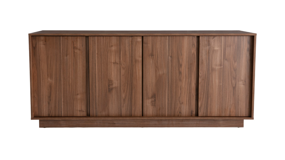 Design-Sideboard glnzend Walnussoptik L180 cm COMO