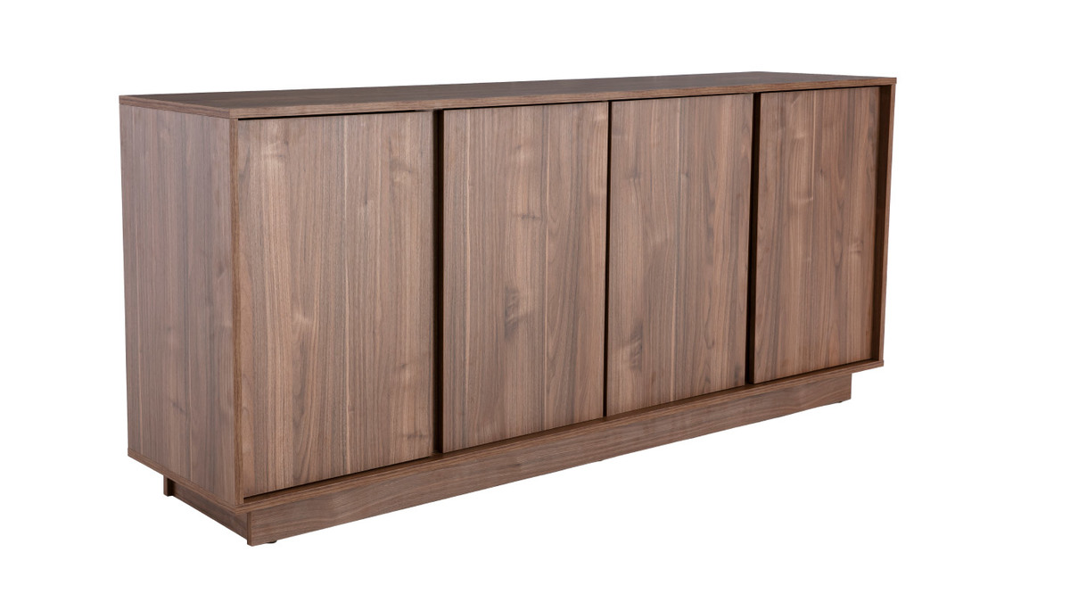 Design-Sideboard glnzend Walnussoptik L180 cm COMO